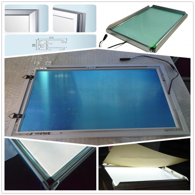 Thin Snap Frame Led Light Box Display With Photo Frame For Sign , Customized Shape